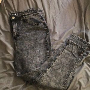 Boohoo acid wash jean
